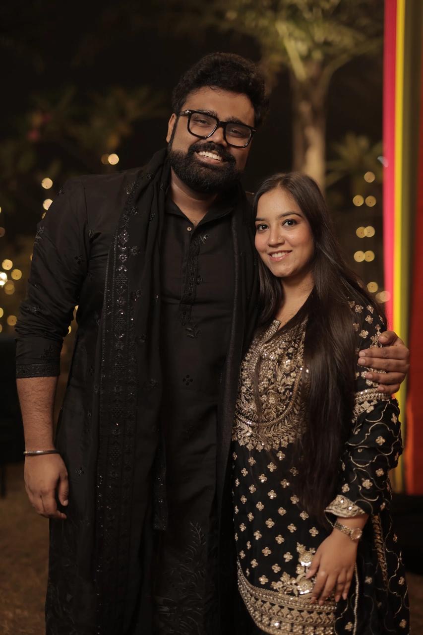 Shraddha and Arian in festive wear
